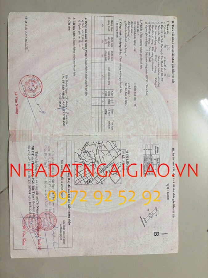 Nhận ký gữi nhà đất Ngãi Giao, Hồ Chí Minh miễn phí 0972 92 52 92